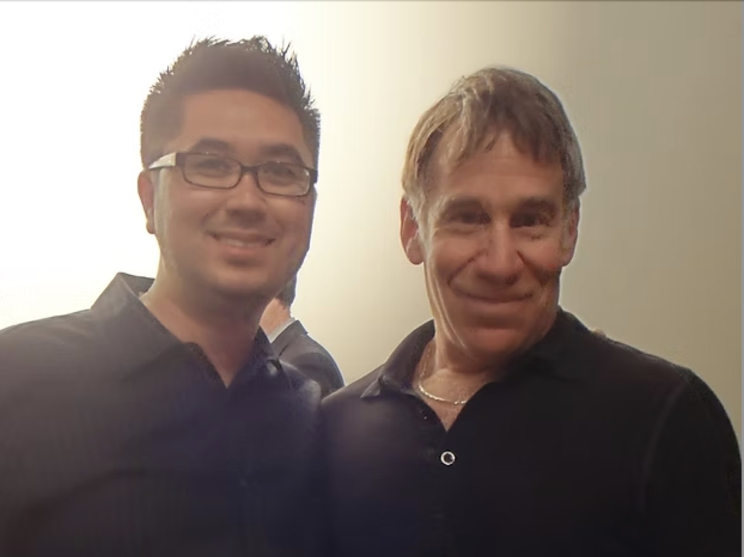 Composer Stephen Schwartz with a member of the Princesses workshop